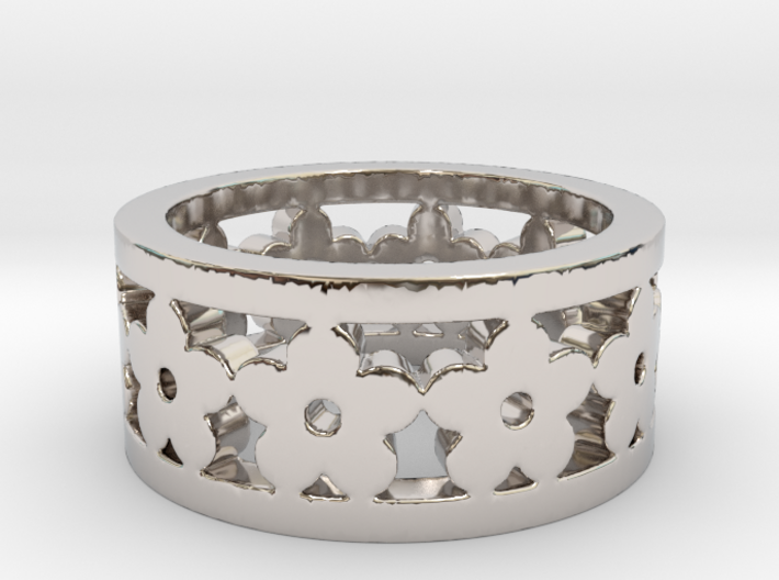 Flower Cut Ring Ring Size 7 3d printed