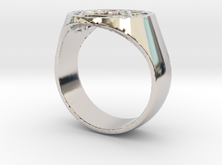 Enneagram Ring - Thick Band - Size 11 3d printed