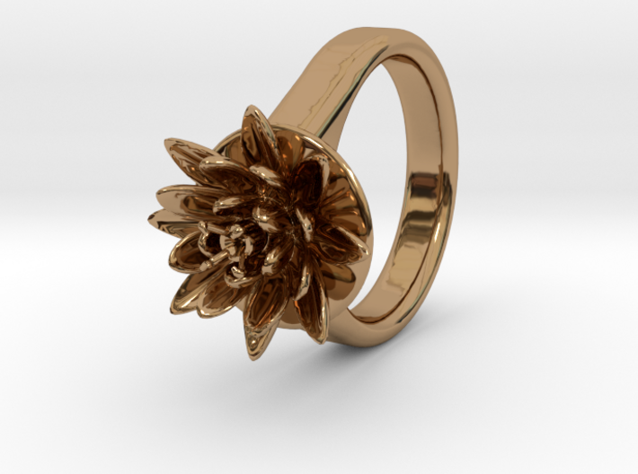 Lotus Ring For Diamond 6 Mm Fit Ø21 Mm 3d printed