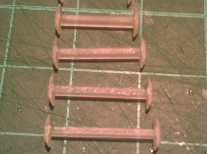 N Scale 12mm Fixed Coupling Drawbar x6 3d printed Range of Couplings - 9mm to 14mm
