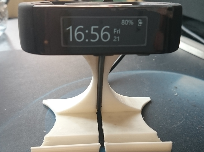 Stand For Microsoft Band 3d printed made on my home printer, not indicative of shapeways quality