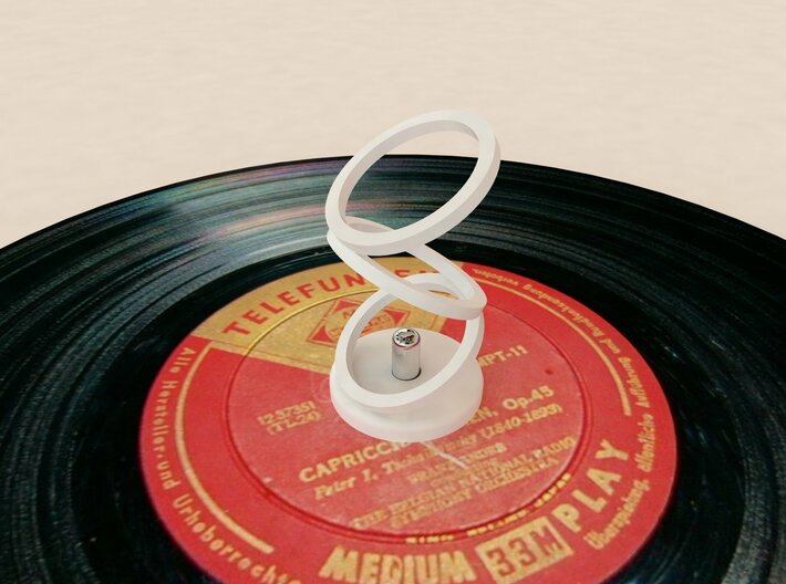 45 Rpm Adaptor optical illusion for record players 3d printed