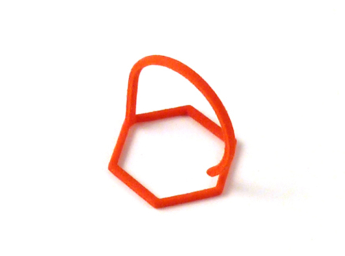 Hexagon ring shape. 3d printed 