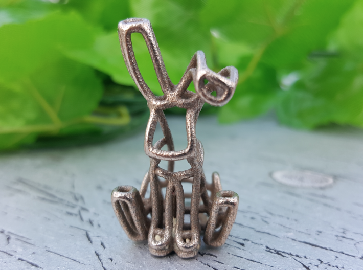 Rabbit (Bunny) Wireframe Keychain 3d printed