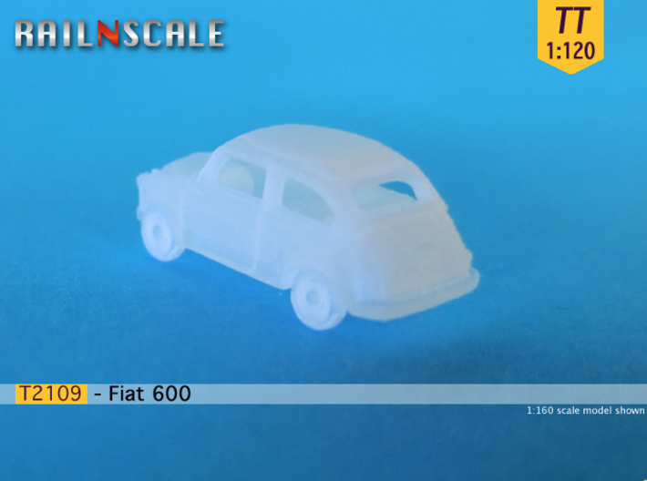 Fiat 600 (TT 1:120) 3d printed 
