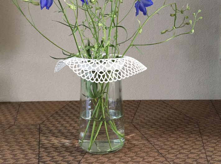 Collar Vase Dutch Lace for jar size:82 (6 leads) 3d printed Collar Vase