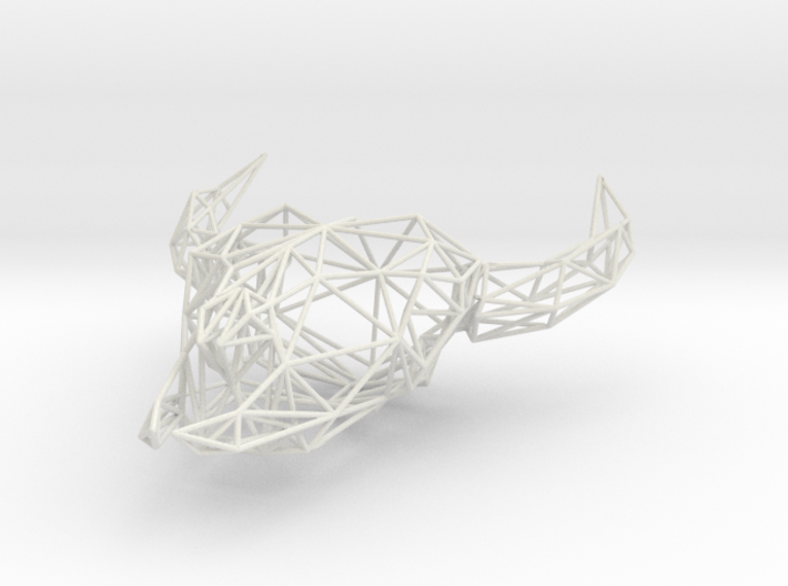 Low Poly Cow Skull 3d printed
