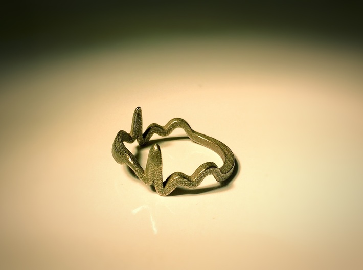 Ecg Ring (Size 13) 3d printed