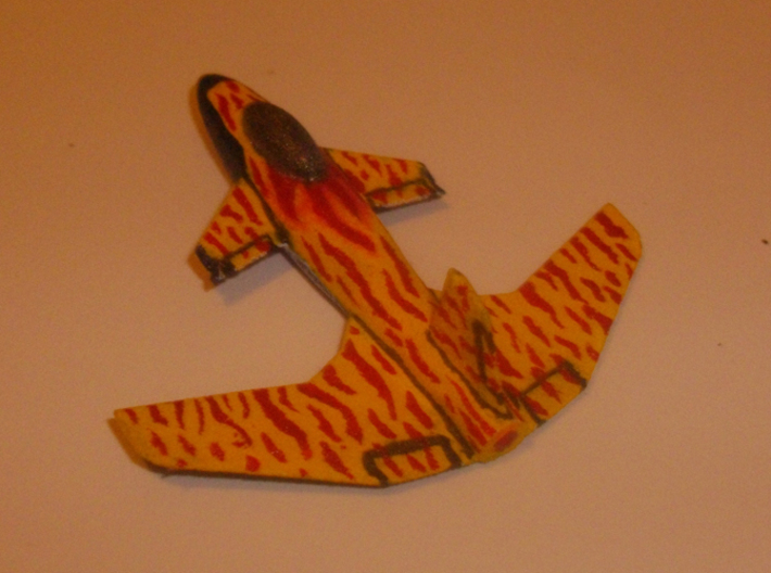 Stingray 3d printed The Stingray Aerospace fighter with a flame paint job.