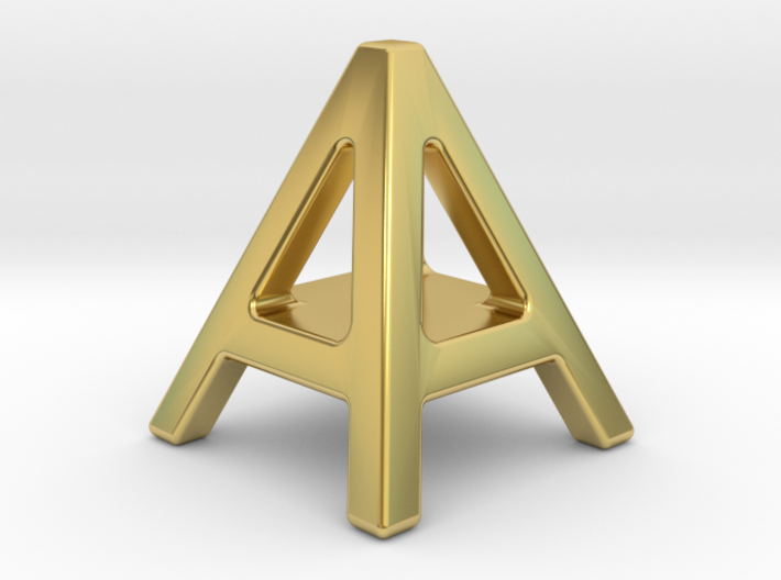 AA A - Two way letter pendant 3d printed