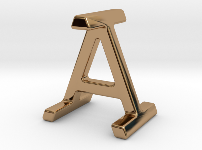 AI IA - Two way letter pendant 3d printed