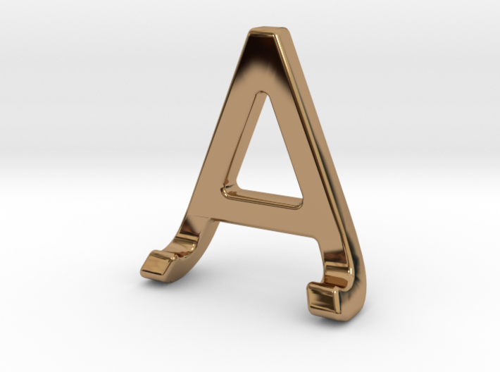 AJ JA - Two way letter pendant 3d printed