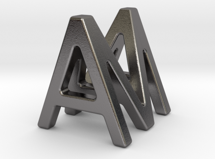 AM MA - Two way letter pendant 3d printed