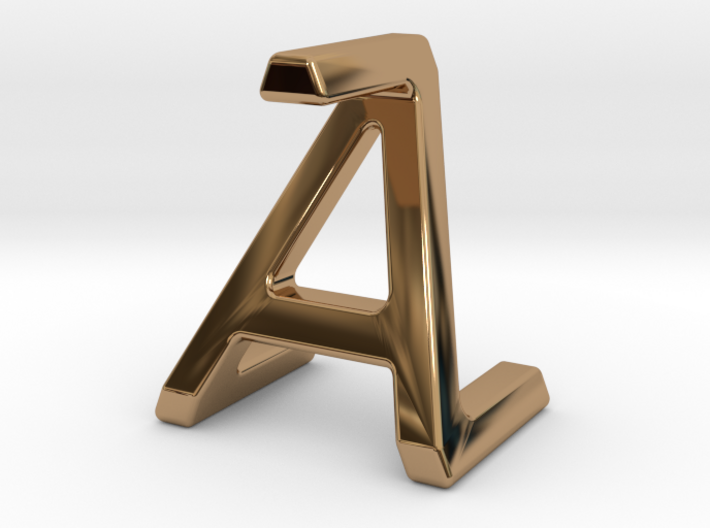 AZ ZA - Two way letter pendant 3d printed