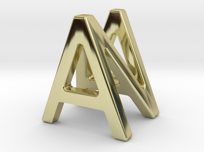 AN NA - Two way letter pendant 3d printed