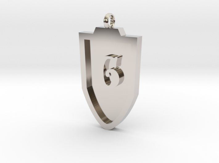 Medieval G Shield Pendant 3d printed