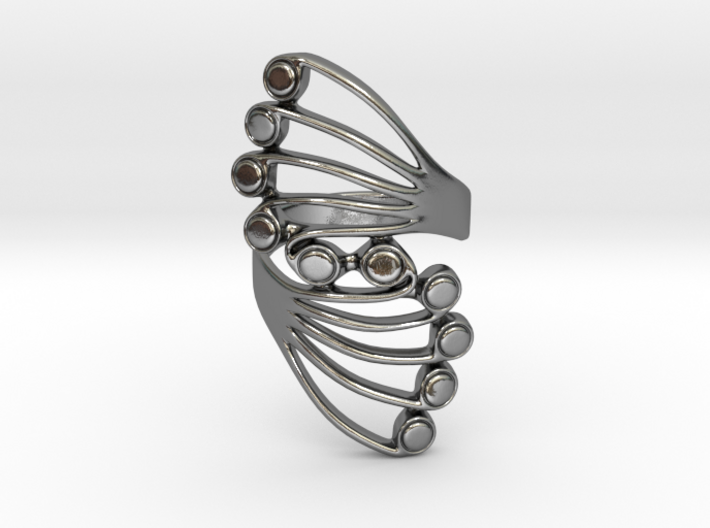 Butterfly Wing Ring Size 8 3d printed