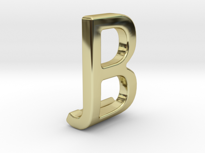 Two way letter pendant - BJ JB 3d printed