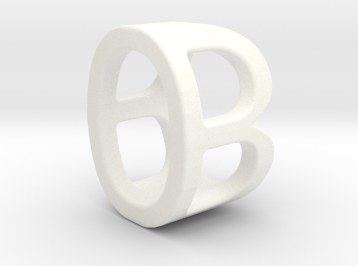 Two way letter pendant - BO OB 3d printed