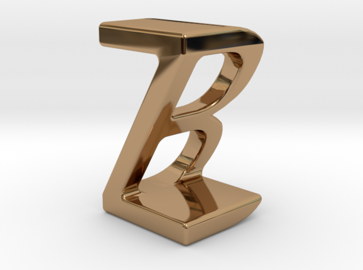 Two way letter pendant - BZ ZB 3d printed
