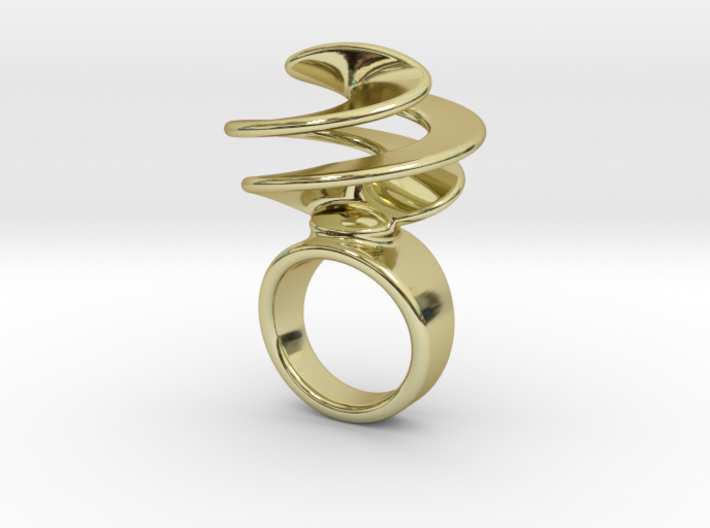 Twisted Ring 23 - Italian Size 23 3d printed