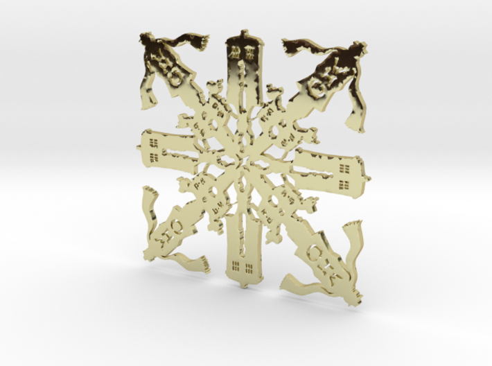 Doctor Who: Fourth Doctor Snowflake 3d printed