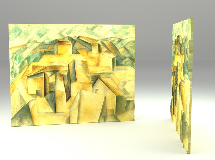 Houses on the hill (Picasso) 3d printed