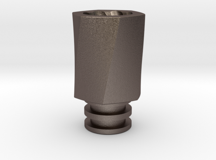 HEX TORQUE Driptip: Stainless Steel 3d printed 