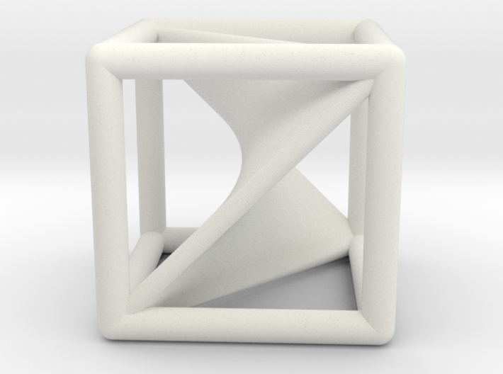Segre embedding in a cube (XXL). 3d printed