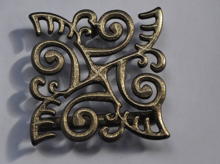 Ornate Belt Buckle  3d printed 