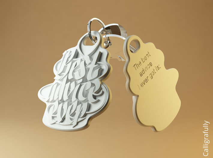 Motivating Customizable Keychain 3d printed