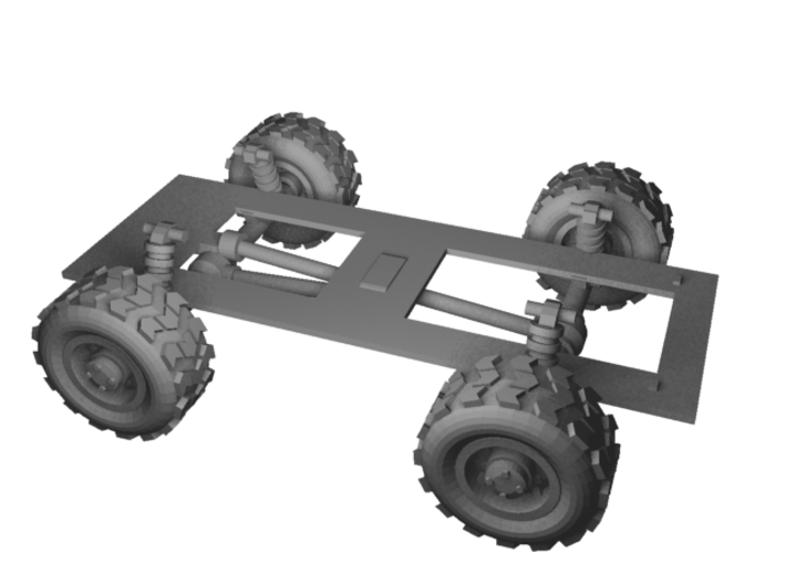 4x4 Car chassis 1/56 3d printed