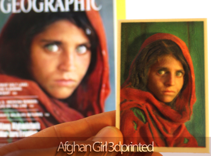 Afghan Girl 3d Photo 3d printed 3d printed Afghan Girl