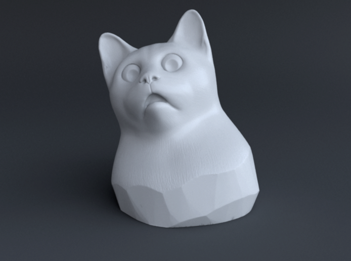 Cat Gasp (5 cm/2 inch) 3d printed 