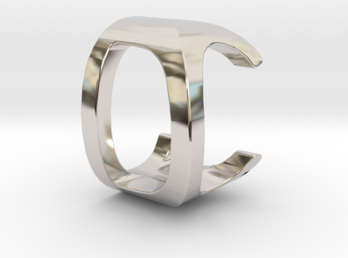 Two way letter pendant - CD DC 3d printed