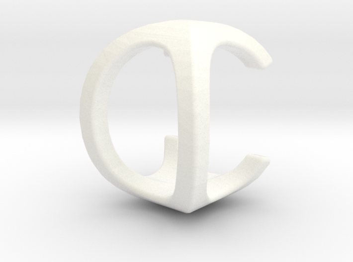 Two way letter pendant - CO OC 3d printed