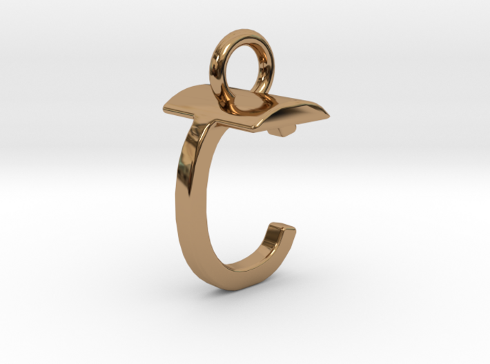 Two way letter pendant - CT TC 3d printed