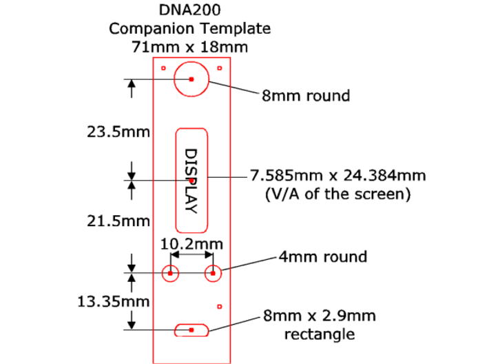 DNA75 DNA200 DNA250 - Companion Template 3d printed