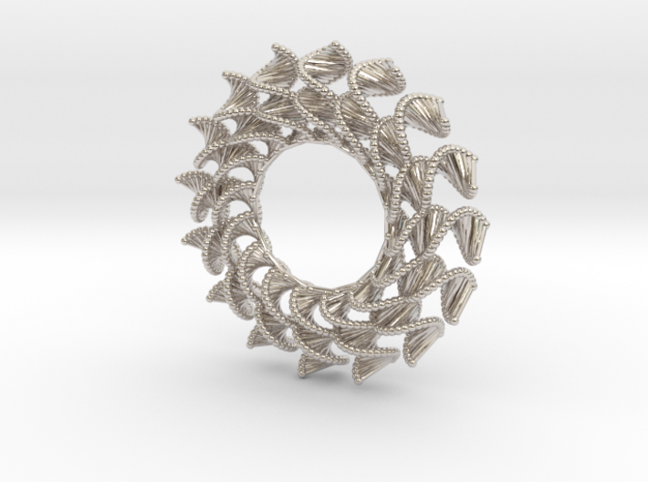 DNA Flower 16-Petal Pendant 3d printed