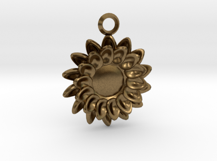 Floral Petal Keychain - Custom Initials 3d printed
