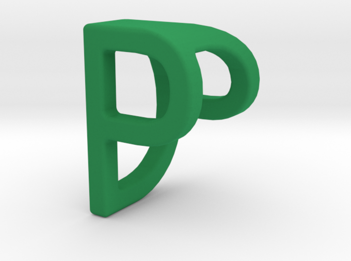 Two way letter pendant - DP PD 3d printed