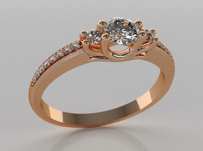 Past, Present, Future Engagement Ring 3d printed 