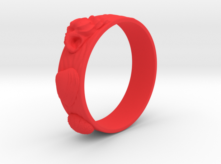 Sea Shell Ring 1 - US-Size 13 (22.33 mm) 3d printed