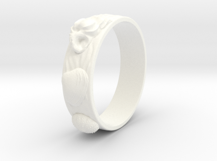 Sea Shell Ring 1 - US-Size 12 (21.49 mm) 3d printed