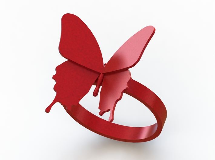 Butterfly-ring Size9 3d printed 
