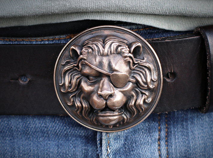 "The Colonel" Belt Buckle 3d printed Oxidized with Liver of Sulfur