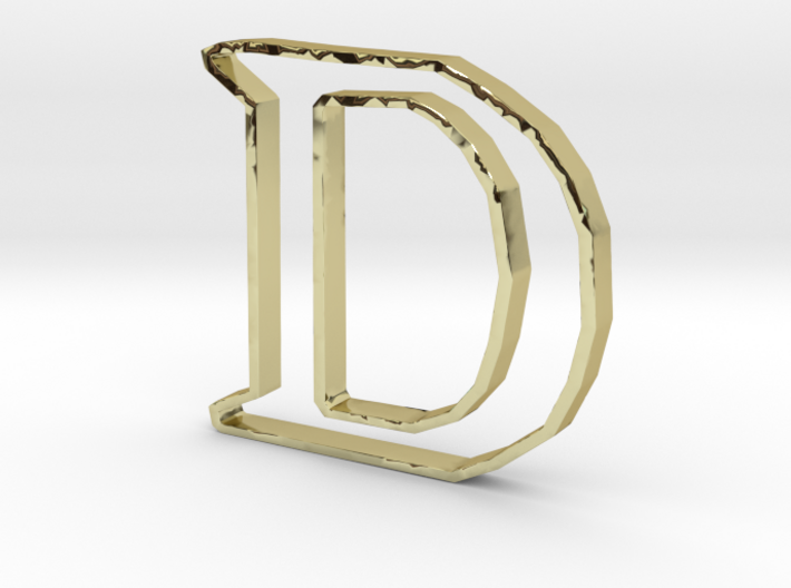 Typography Pendant D 3d printed