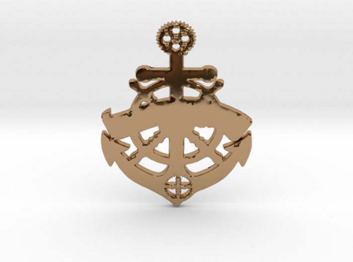 ships wheel anchor banner medalion 3d printed