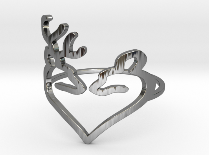 Size 8 Buck Heart 3d printed