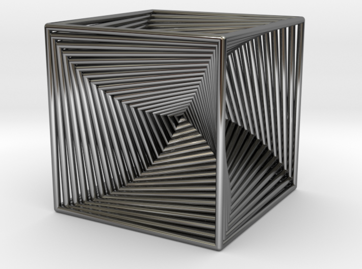 0045 Cube Line Design (3.25 cm) #001 3d printed